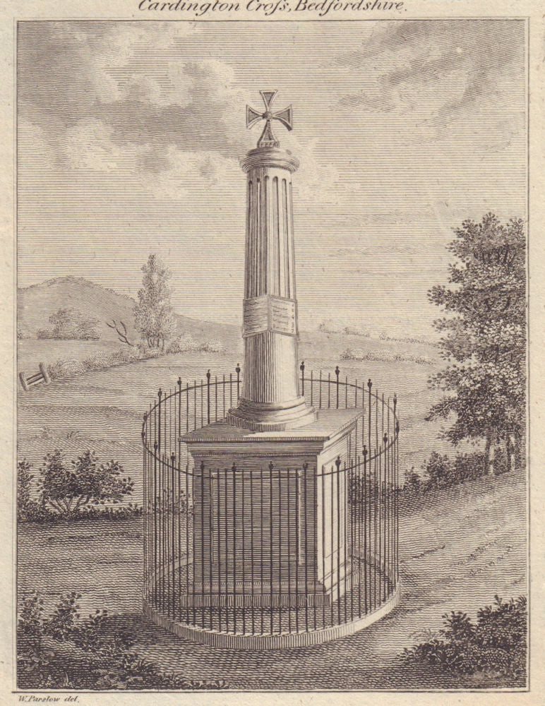 View of the 1796 Cardington Cross, Bedfordshire. Replaced 1837 1797 old print